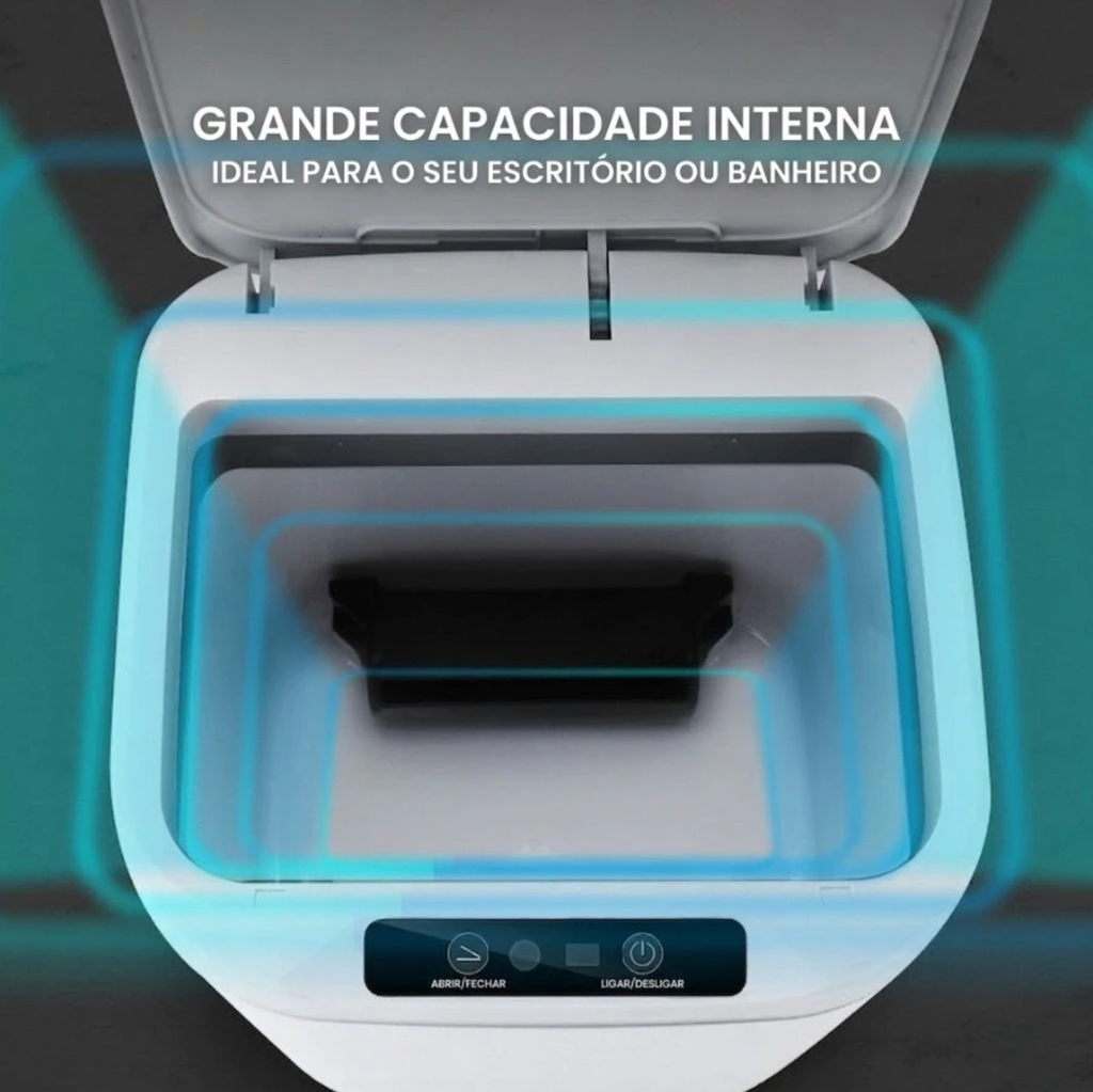 Lixeira inteligente compacta para cozinha e banheiro