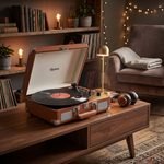 Vitrola Chrome Brown com USB e Bluetooth