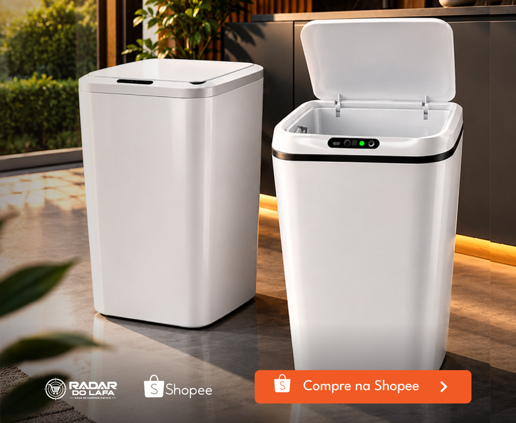 Lixeira automática 16L com sensor infravermelho